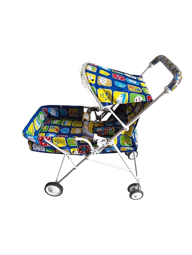 Baby Stroller, Pram for Baby with 3 Point Safety Harness, Spacious Cushioned seat with Multi Level seat Recline, Easy Fold, Lightweight for 0 to 3 Years. - BABY GEAR