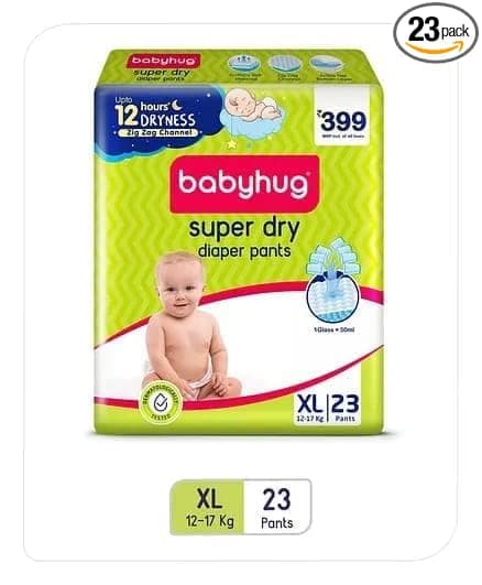 Babyhug Super Dry Pant Style Diaper -Extra Large Xl 23 Pcs. - Diapers